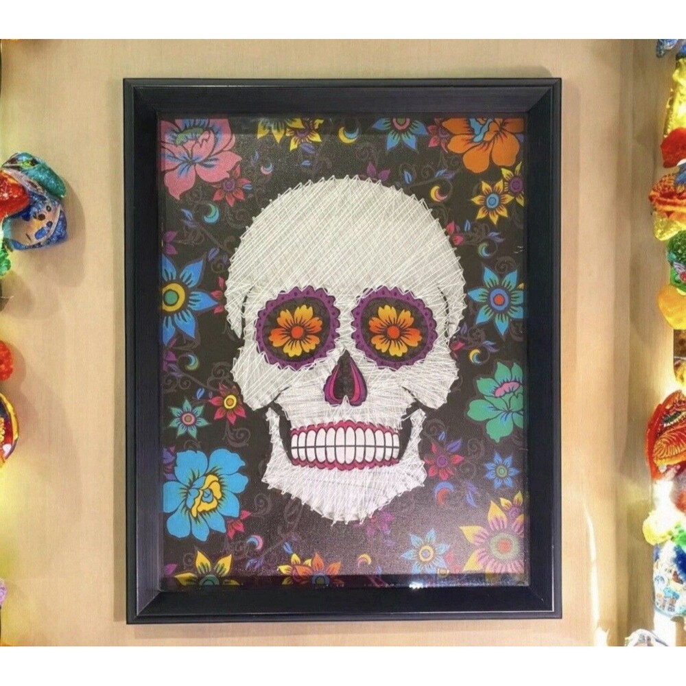 Sugar Skull Day Of The Dead Framed 3D Box Wall Art Kirklands Crystal Art Gallery